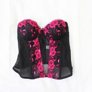 Black Corset with Pink Details NWOT